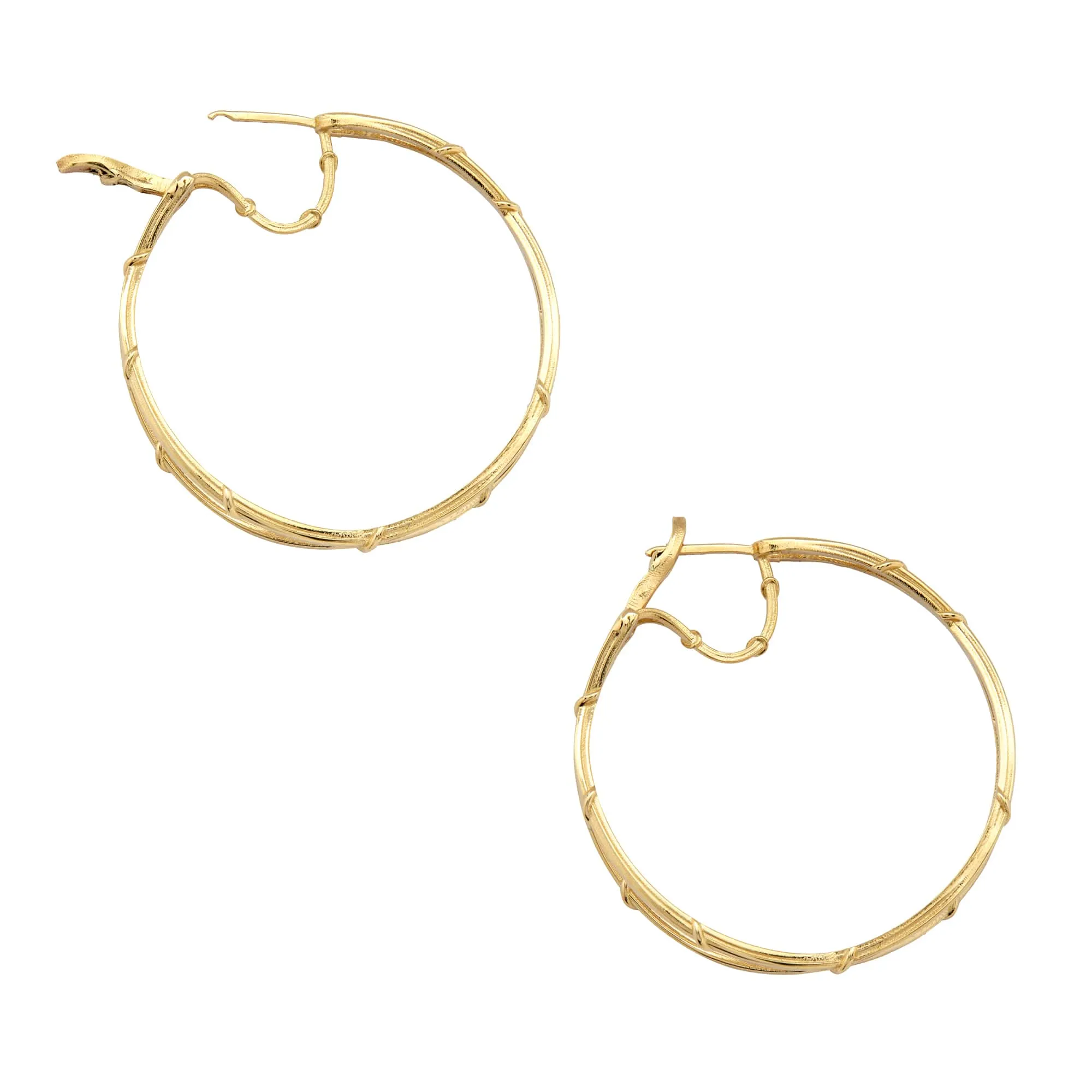 DOUBLE VINE HOOPS