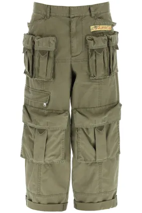 Dsquared2 Wide-Leg Cropped Cargo Trousers