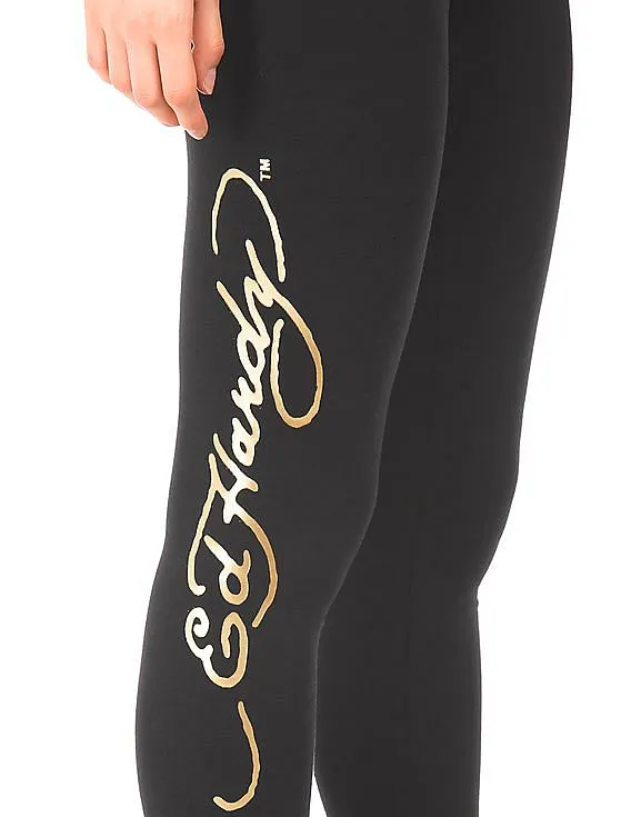 EdHardy Women Printed Cotton Spandex Leggings