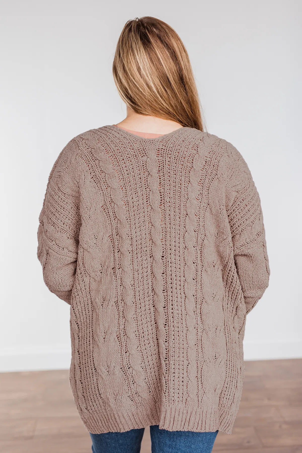 Feeling Grateful Knit Cardigan- Truffle