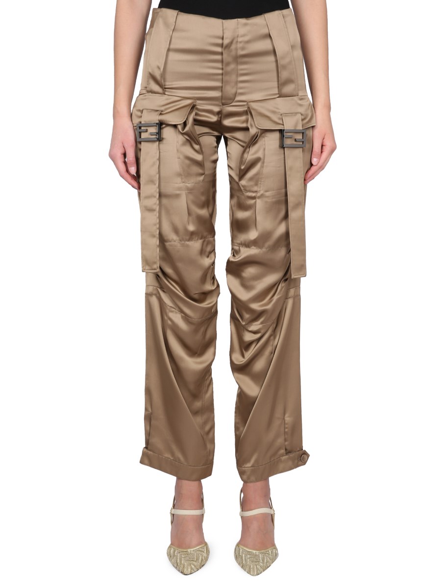 FENDI    SATIN LONG PANTS