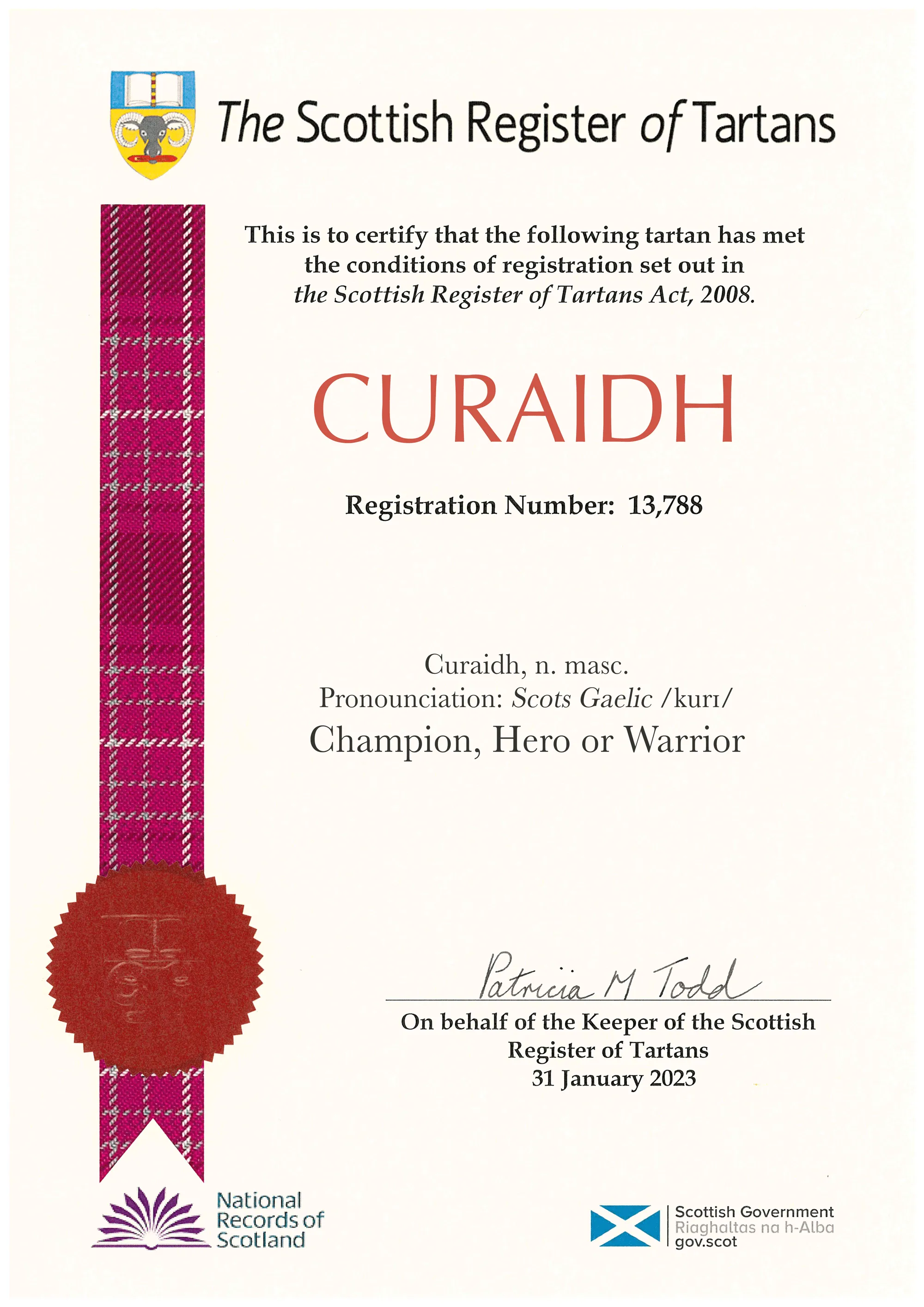 Fine Lambswool Scarf (Curaidh - The Official Pink Ribbon Tartan)