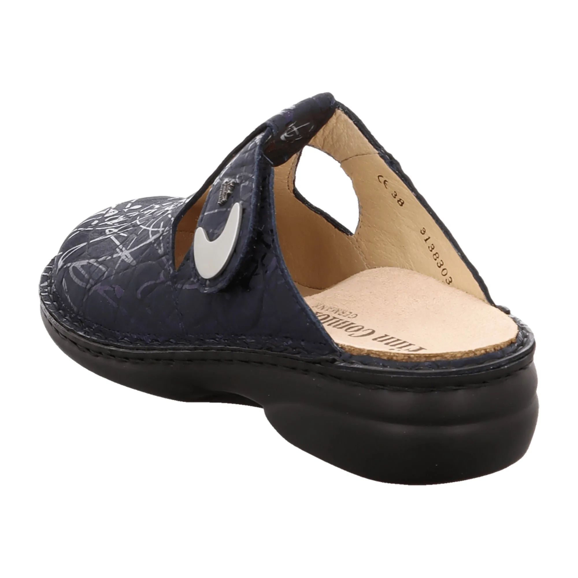 Finn Comfort Belem Women's Comfortable Shoes, Stylish Blue Leather - 2555-755046