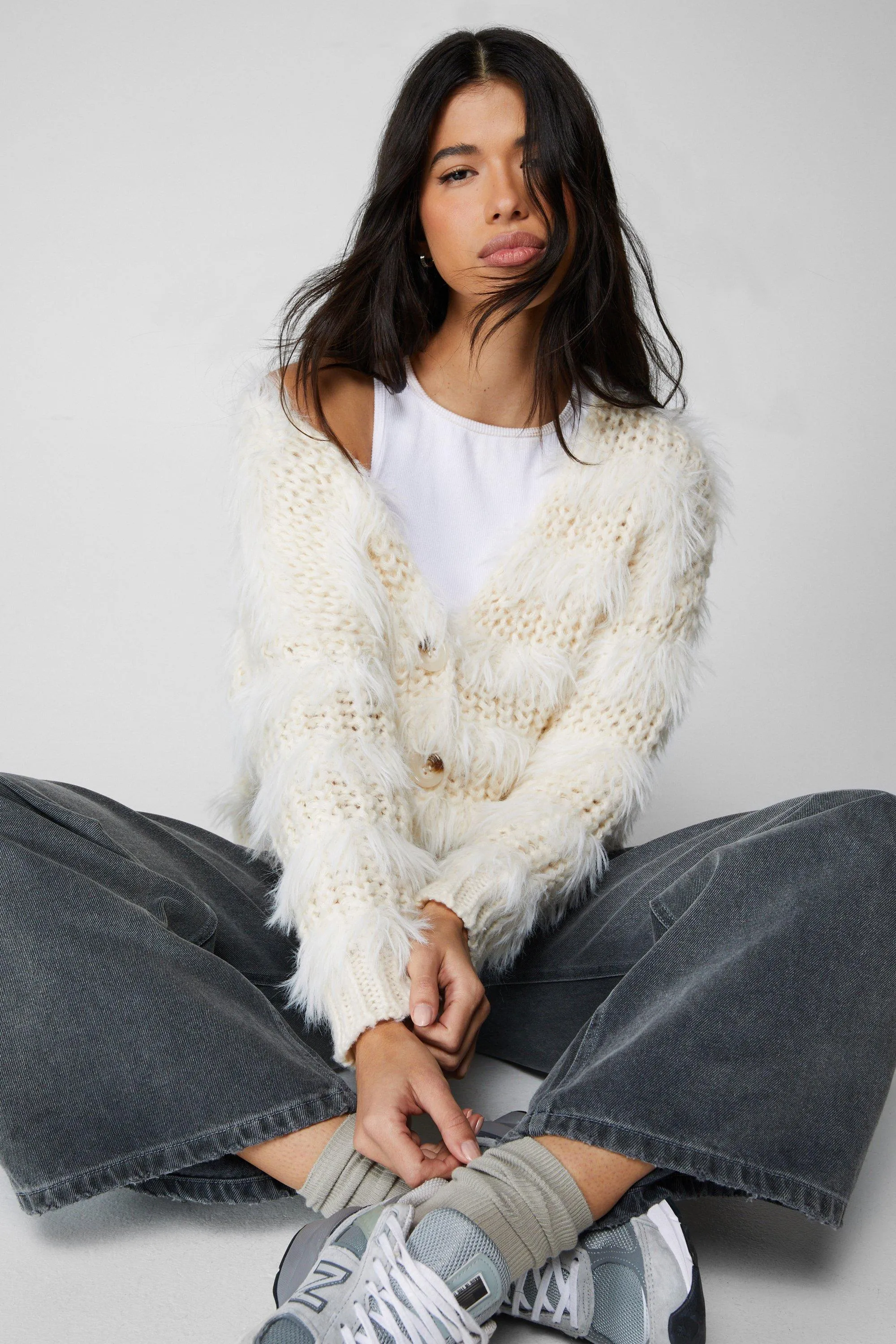 Fluffy Chunky Knit Cardigan