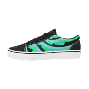 Fractal Tie-Dye Men's Low Top Skateboarding Shoes