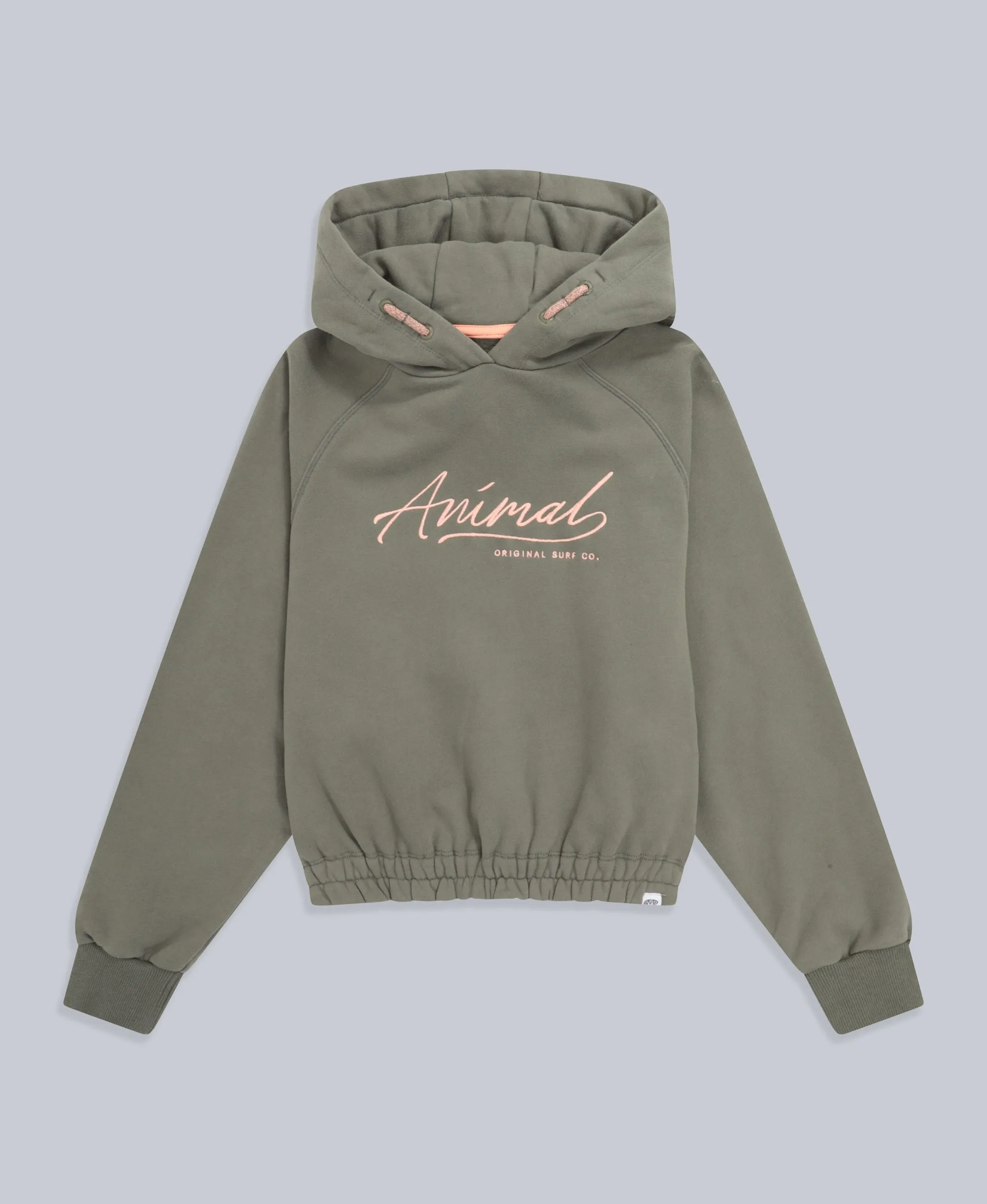 Freya Kids Crop Hoodie - Khaki