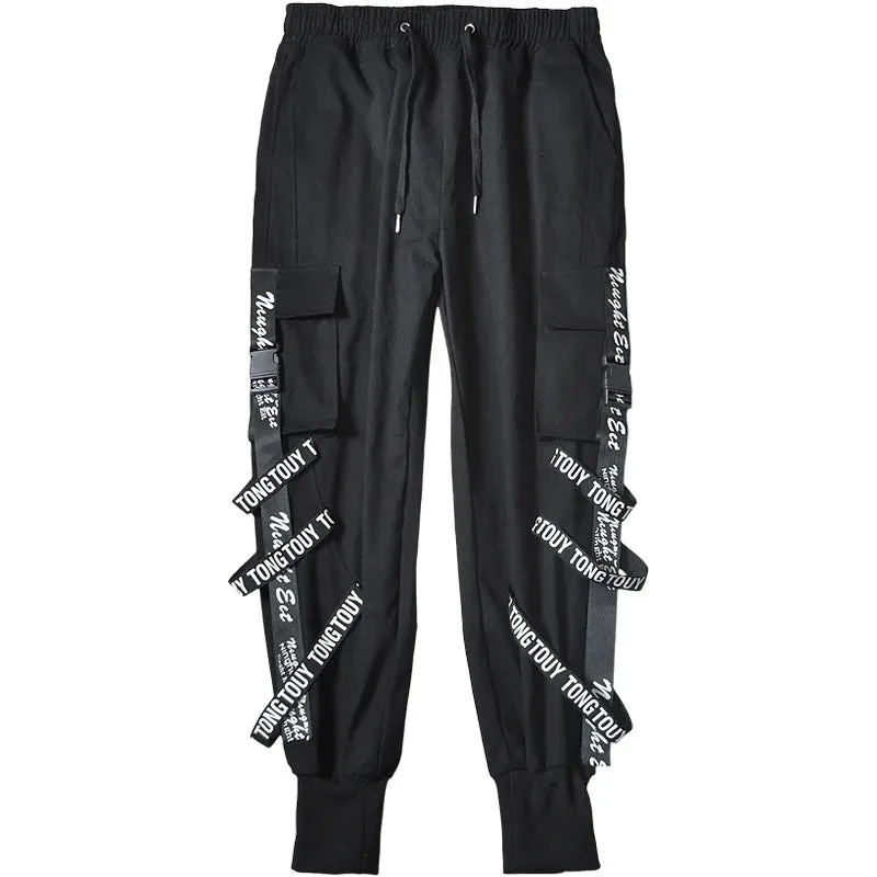 Gothic Cargo Trousers for Men Techwear