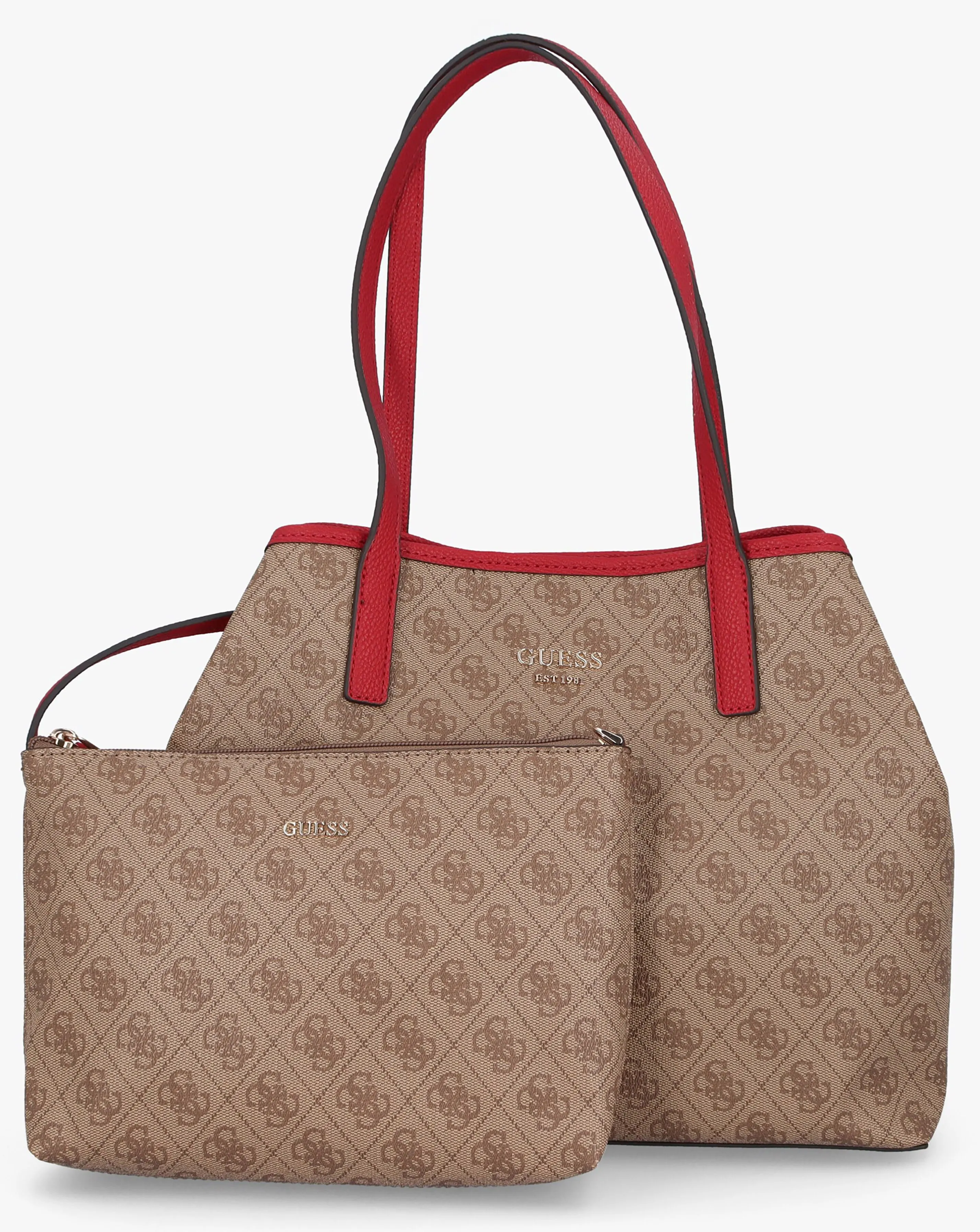 Guess Vikky II Brown Logo Tote Bag | Simply Be