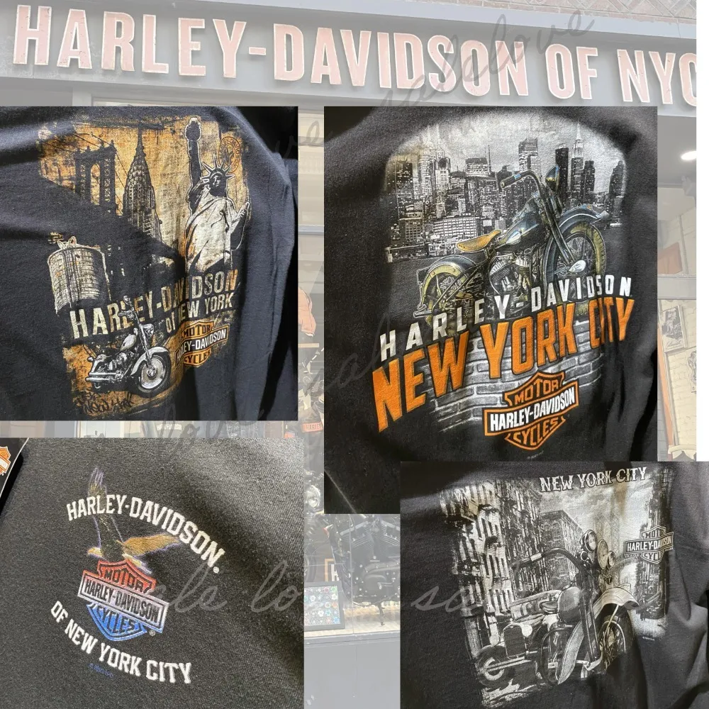 Harley Davidson  |Crew Neck Pullovers Unisex Street Style Plain Cotton