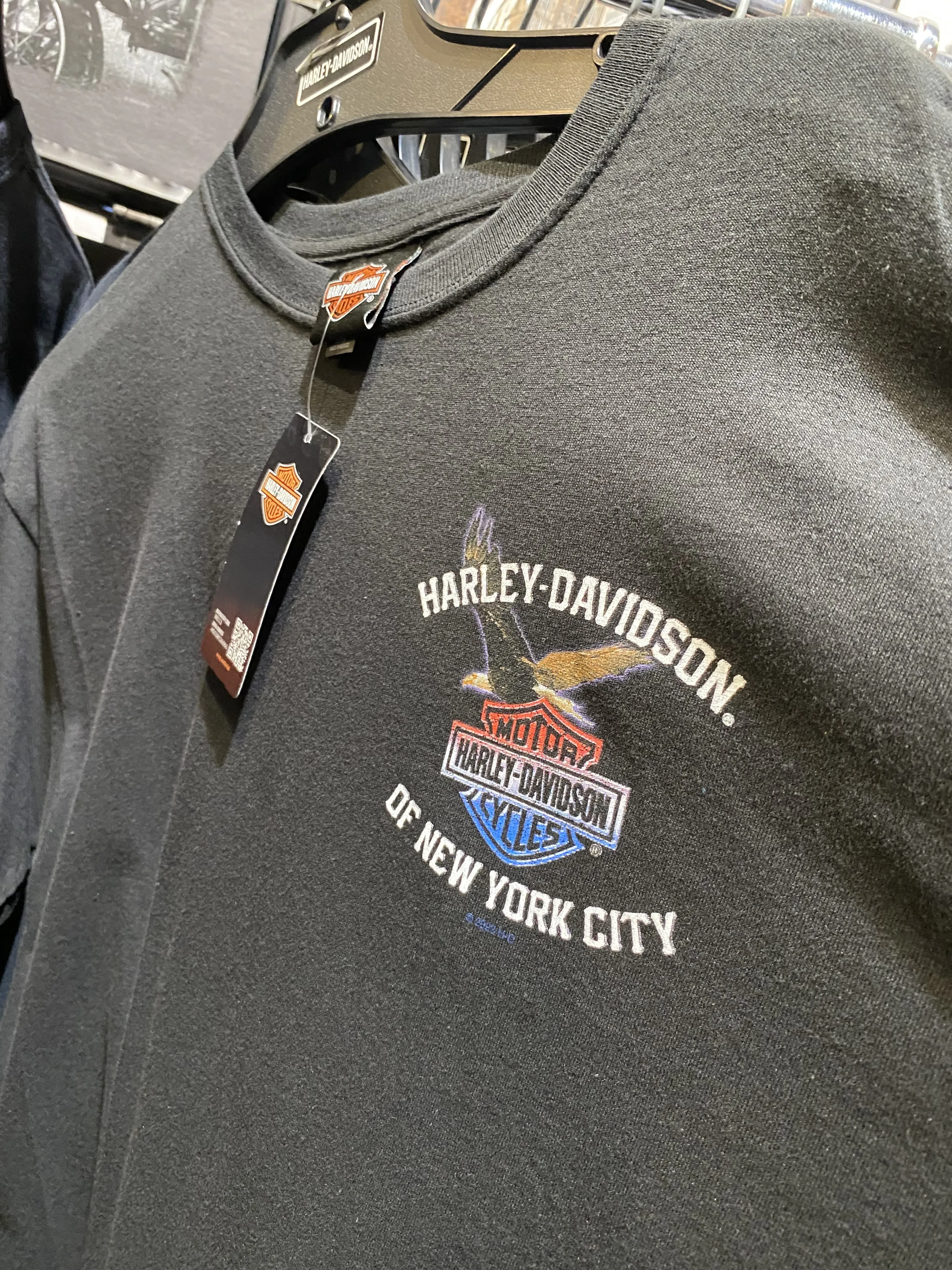 Harley Davidson  |Crew Neck Pullovers Unisex Street Style Plain Cotton