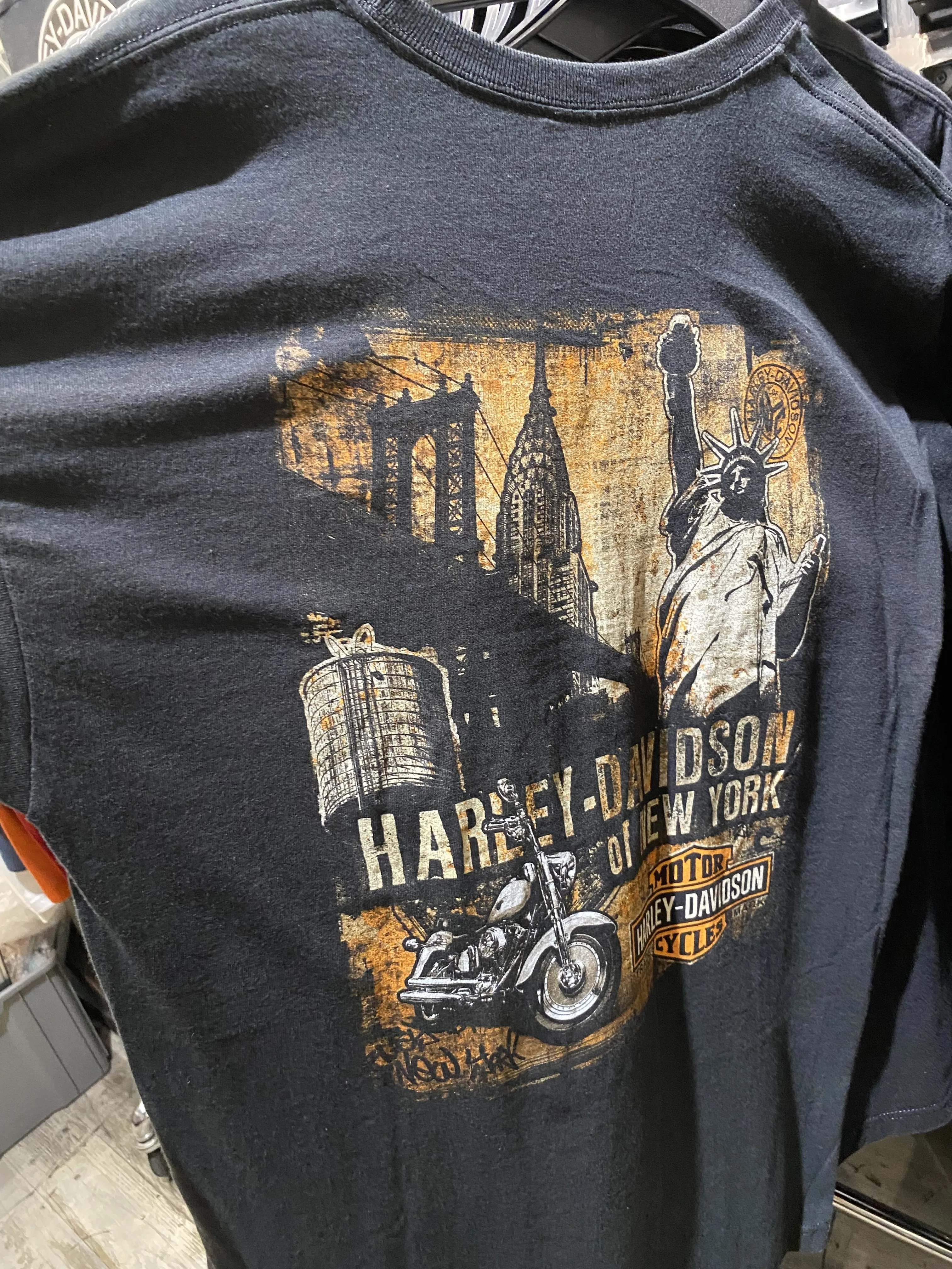 Harley Davidson  |Crew Neck Pullovers Unisex Street Style Plain Cotton