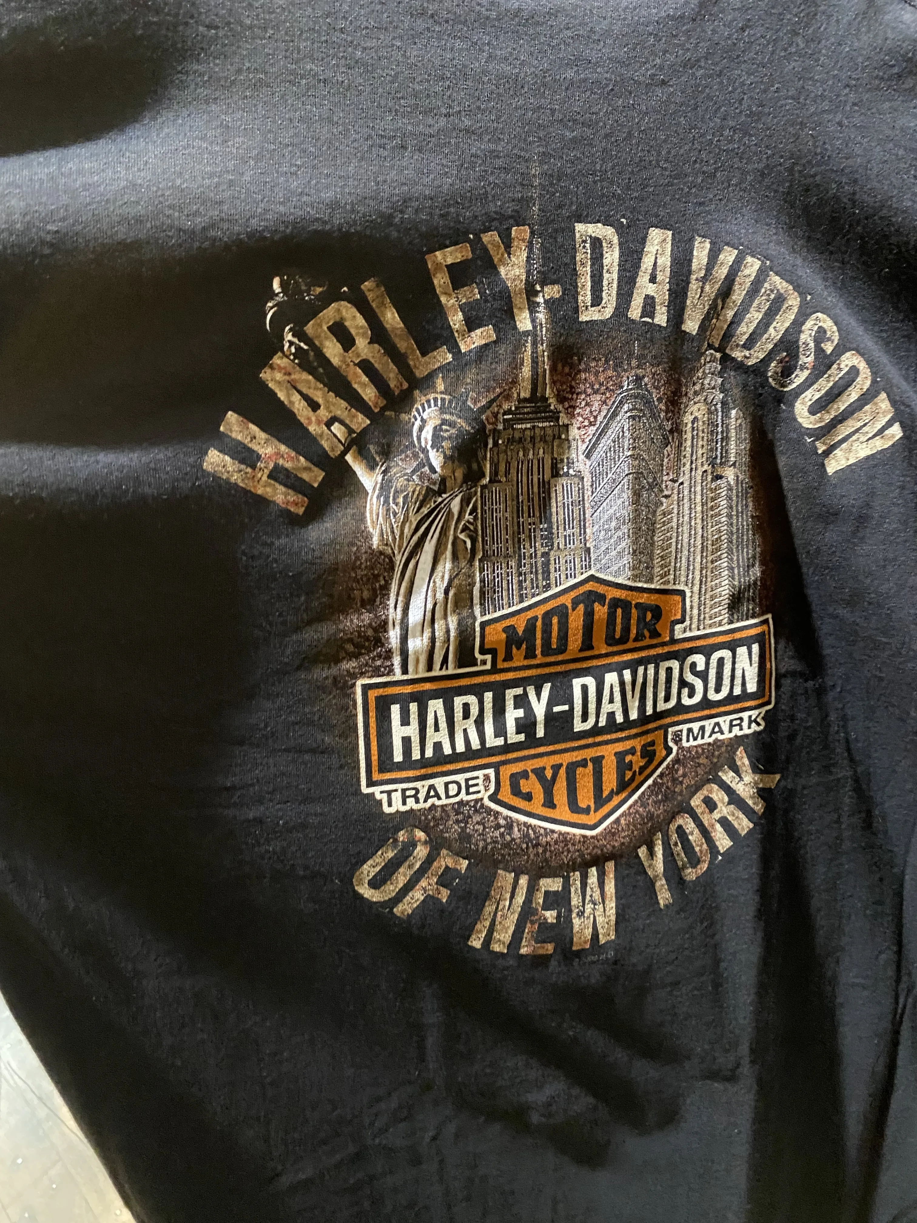 Harley Davidson  |Crew Neck Pullovers Unisex Street Style Plain Cotton