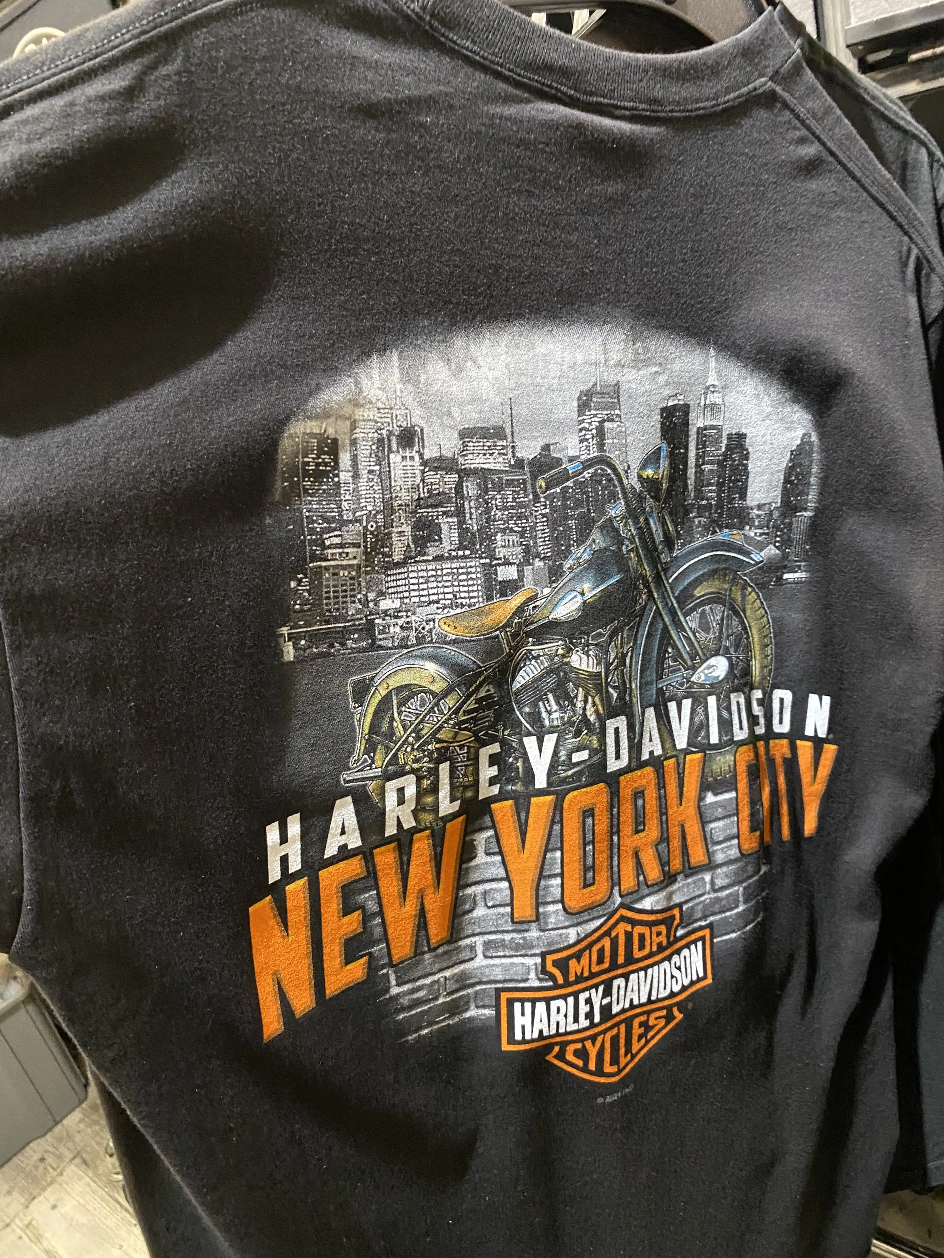 Harley Davidson  |Crew Neck Pullovers Unisex Street Style Plain Cotton