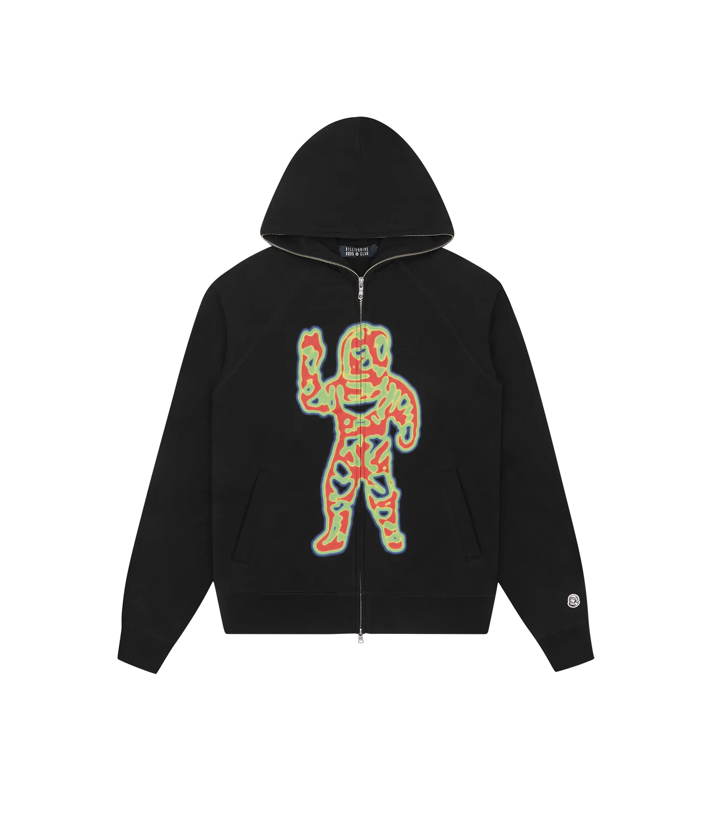 HEAT MAP STANDING ASTRO ZIP THROUGH HOOD - BLACK