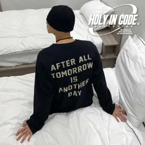 HOLY IN CODE  |Unisex Street Style Long Sleeves Plain Cotton