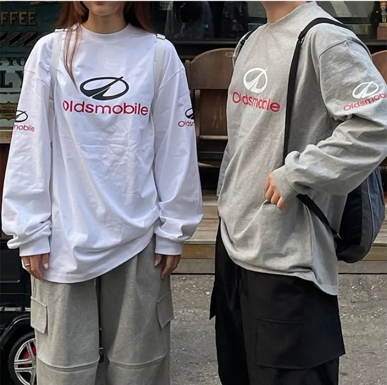 HUE  |Unisex Street Style Long Sleeves Plain Cotton Oversized