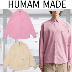 HUMAN MADE  |Heart Street Style Long Sleeves Plain Cotton