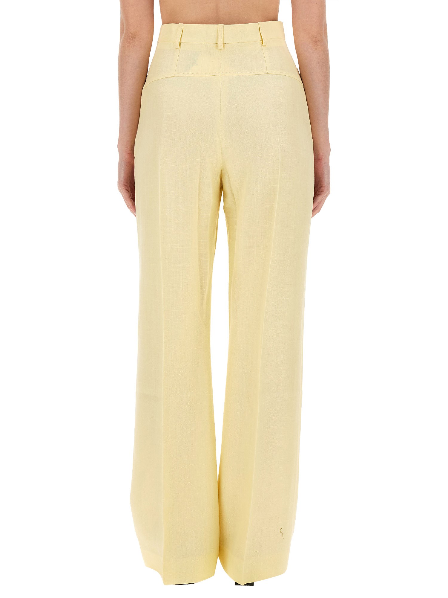 JACQUEMUS    VISCOSE SAUGE PANTS