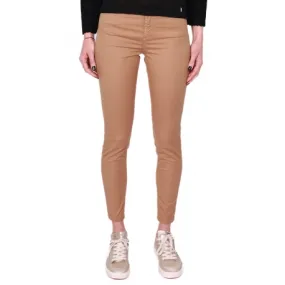 JEANS SKINNY IN TESSUTO DI COTONE, CAMMELLO