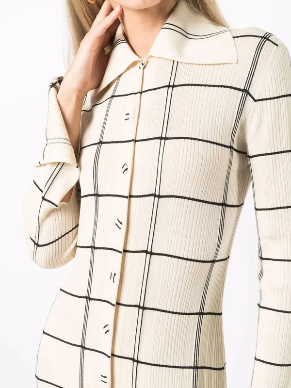 Jil Sander  |Other Plaid Patterns Casual Style Wool Long Sleeves Long