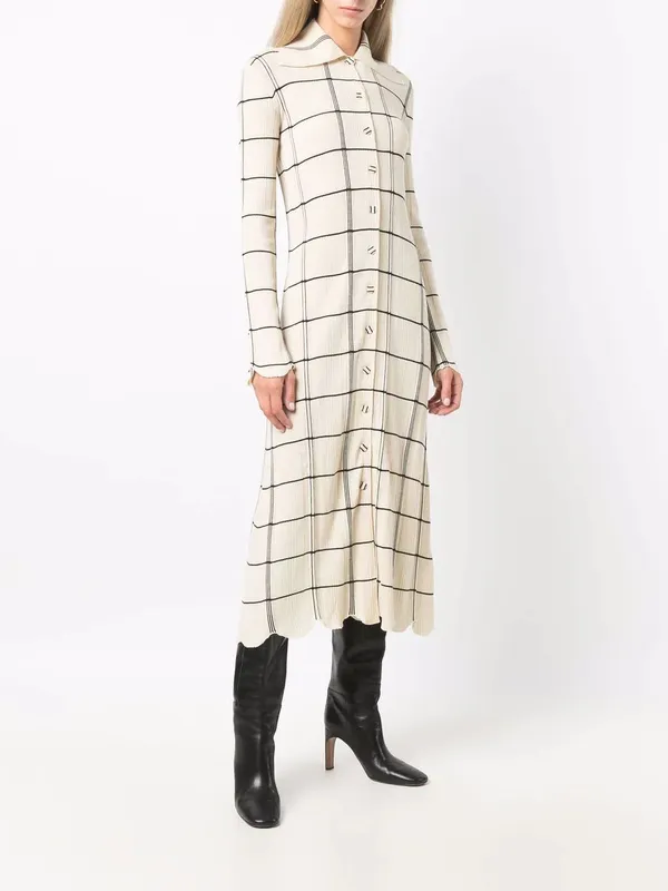 Jil Sander  |Other Plaid Patterns Casual Style Wool Long Sleeves Long