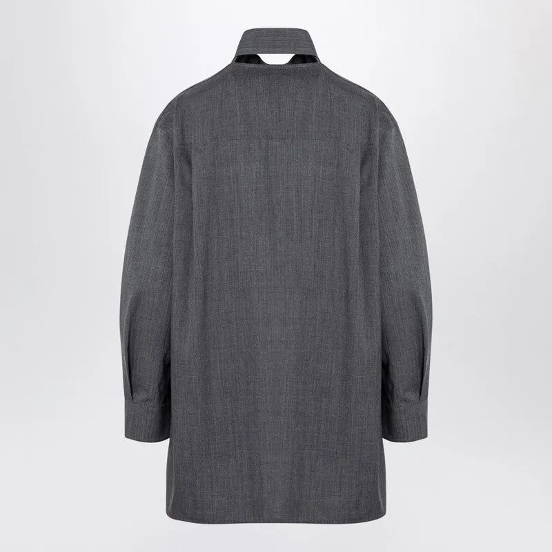 JIL SANDER Wool Shirt with Scarf - Women's Fashion Essential