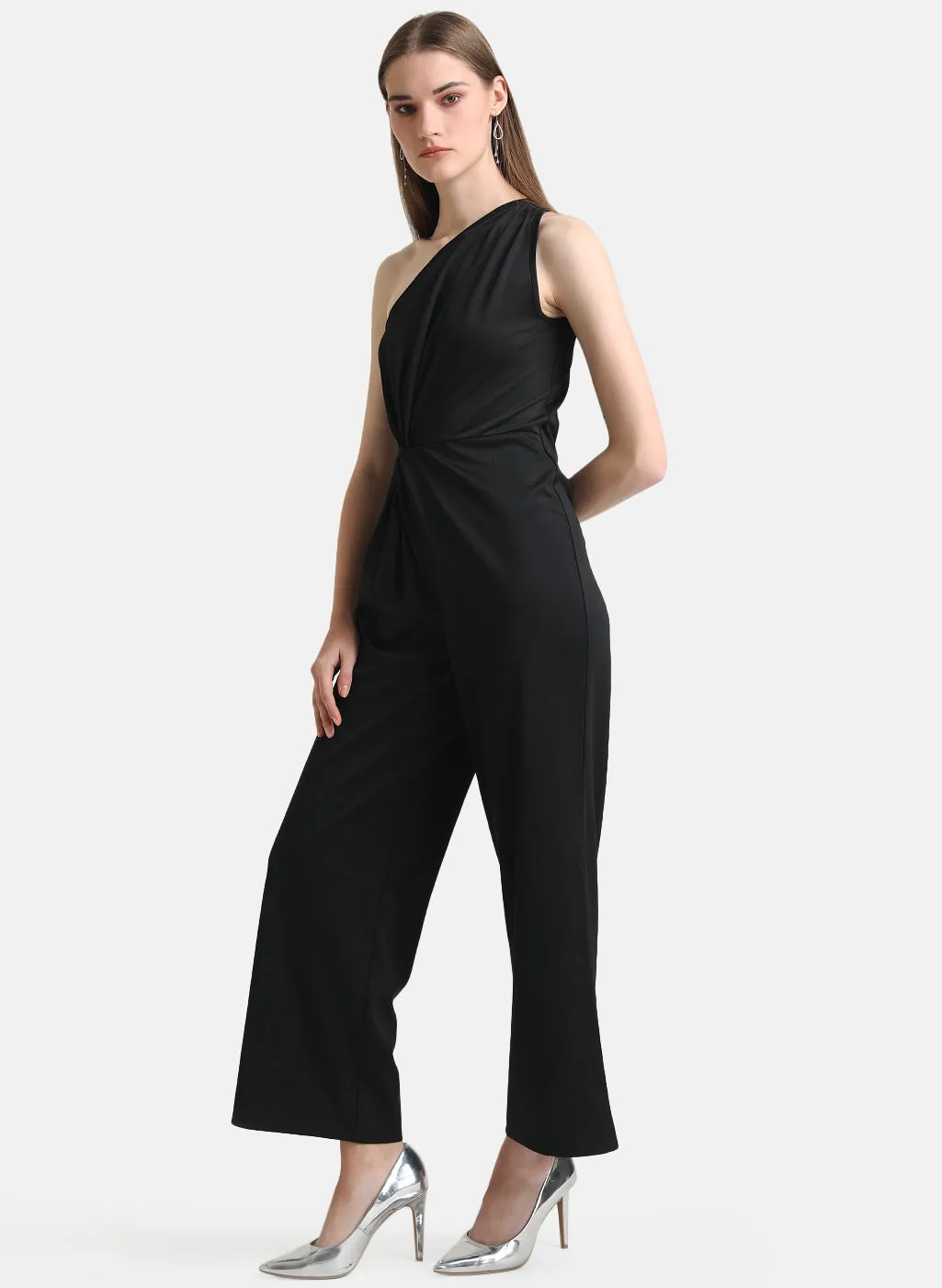 Jumpsuit With Knot Detail At Waist