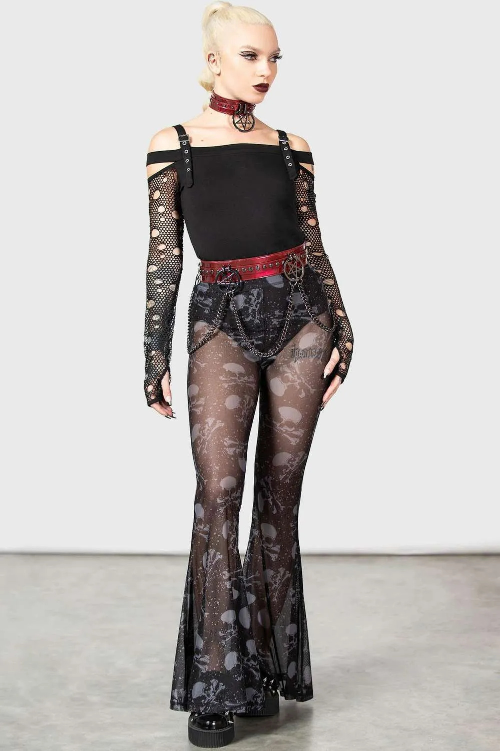 Killstar - Sideshow Flares Leggings | Dark Ages