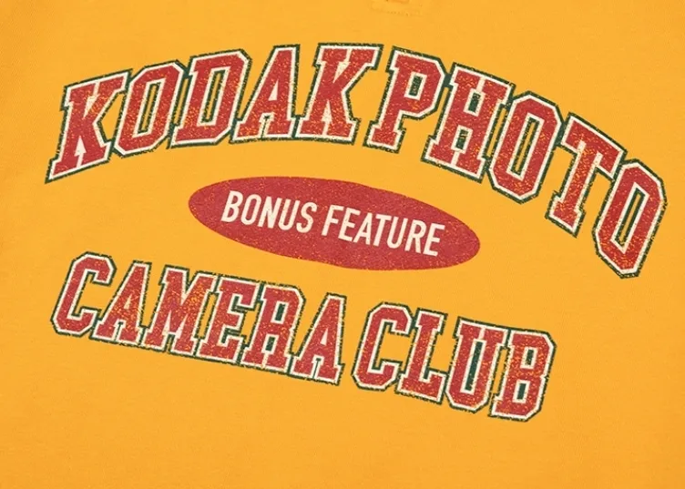 KODAK  |Unisex Street Style Long Sleeves Plain Logo Sweatshirts