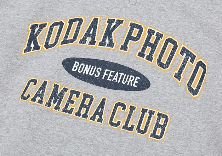 KODAK  |Unisex Street Style Long Sleeves Plain Logo Sweatshirts