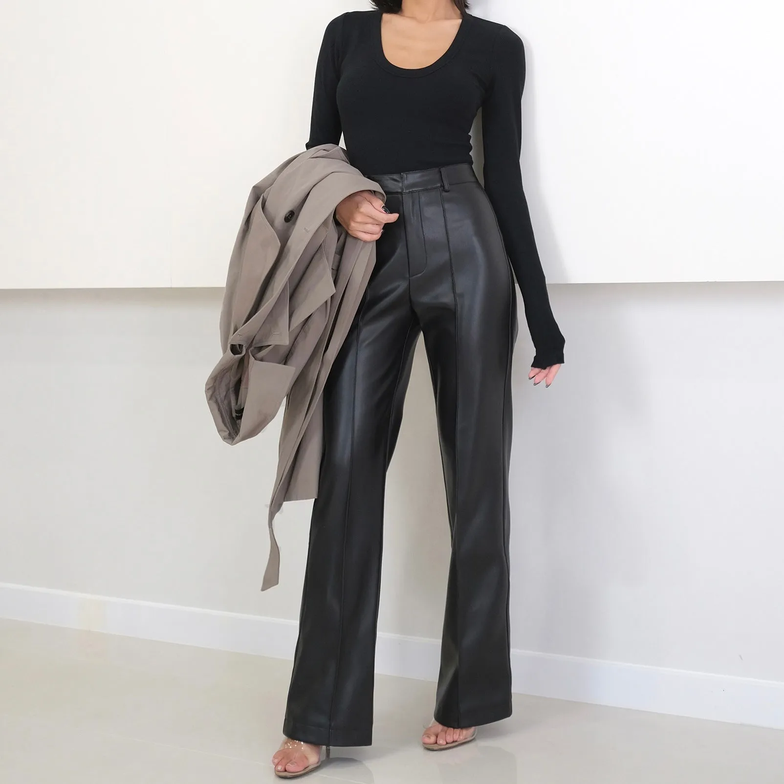 LAINE FAUX LEATHER PANTS