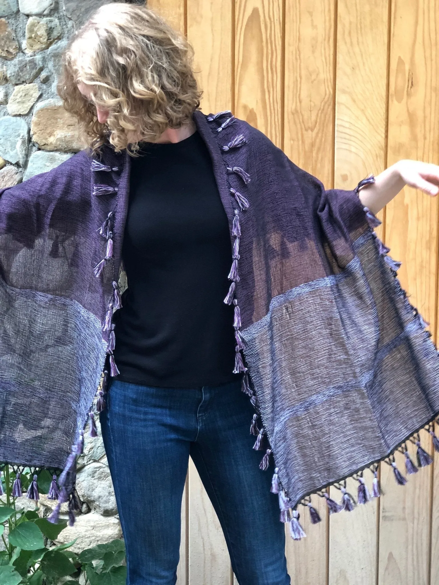 Lila Tassel Evening Wraps