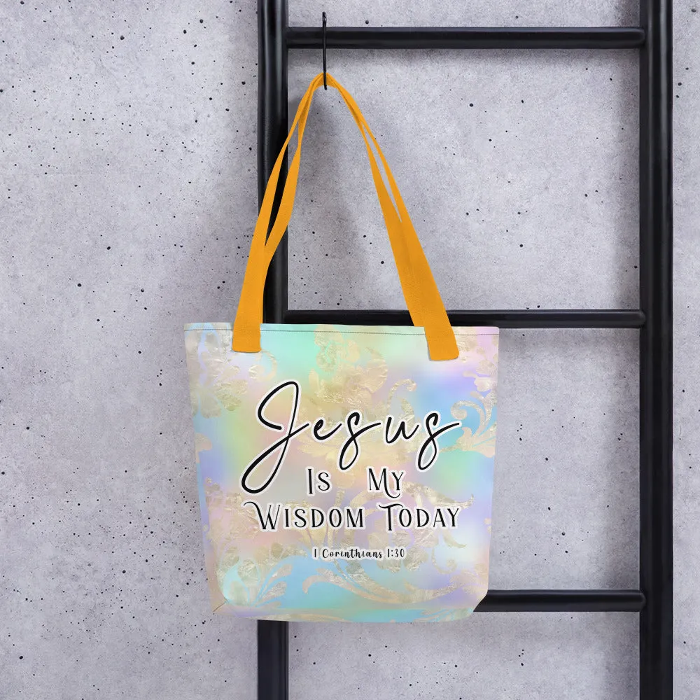 Limited Edition Premium Tote Bag - Jesus Is My Wisdom Today (Design: Golden Spring)