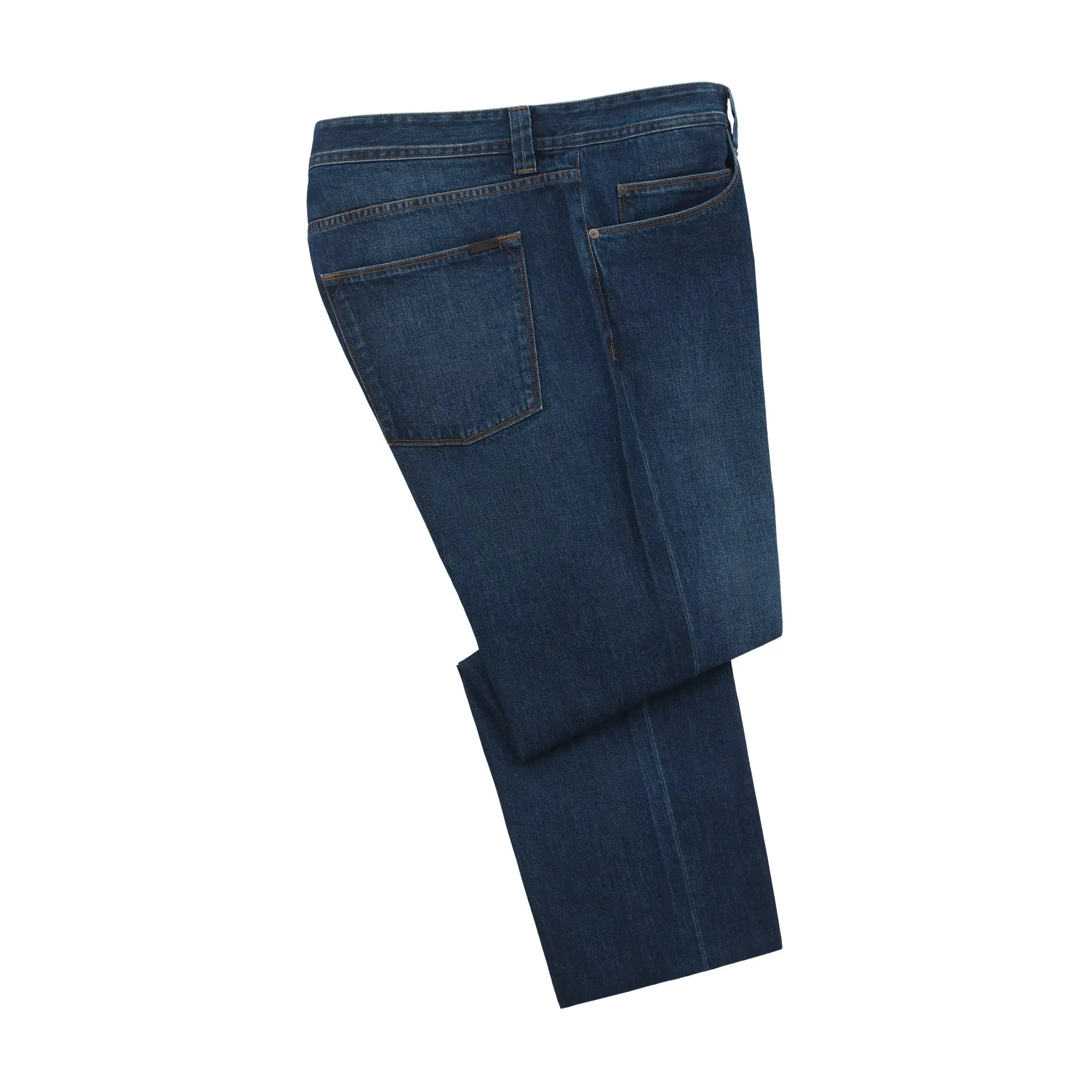  Loro Piana Regular-Fit Stretch-Cotton Jeans in Denim Blue