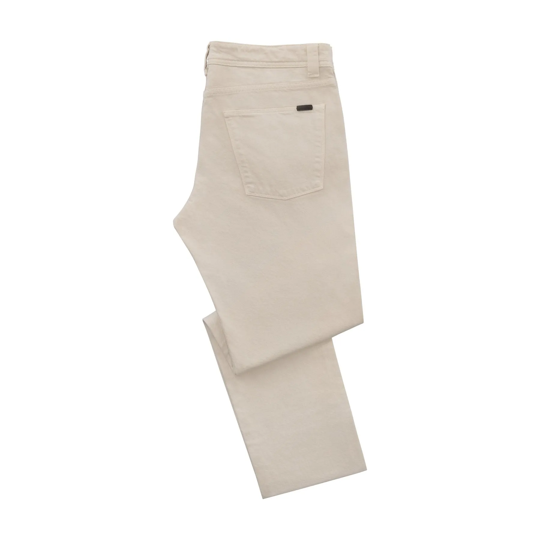  Loro Piana Slim-Fit Stretch-Cotton Jeans in Off White