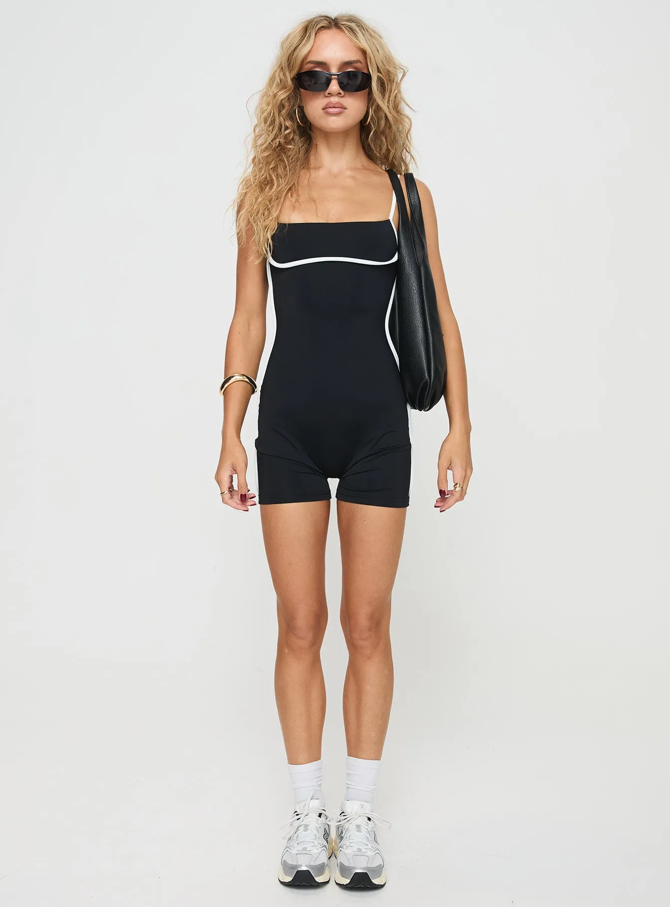 Maidenwell Contrast Playsuit Black