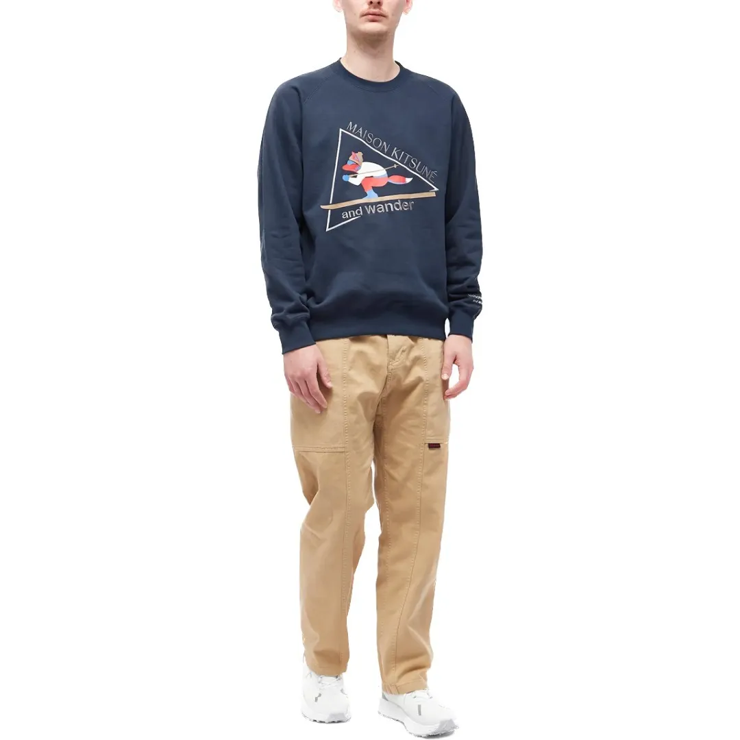 MAISON KITSUNE  |Crew Neck Pullovers Unisex Wool Long Sleeves Plain