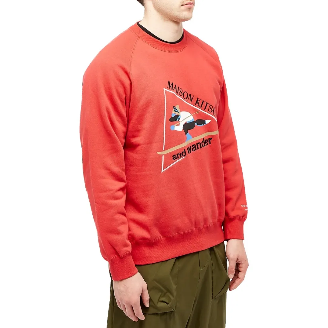 MAISON KITSUNE  |Crew Neck Pullovers Unisex Wool Long Sleeves Plain