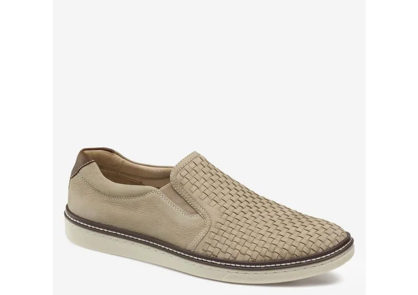 McGuffey Woven Beige Nubuck Slip-On Sneaker