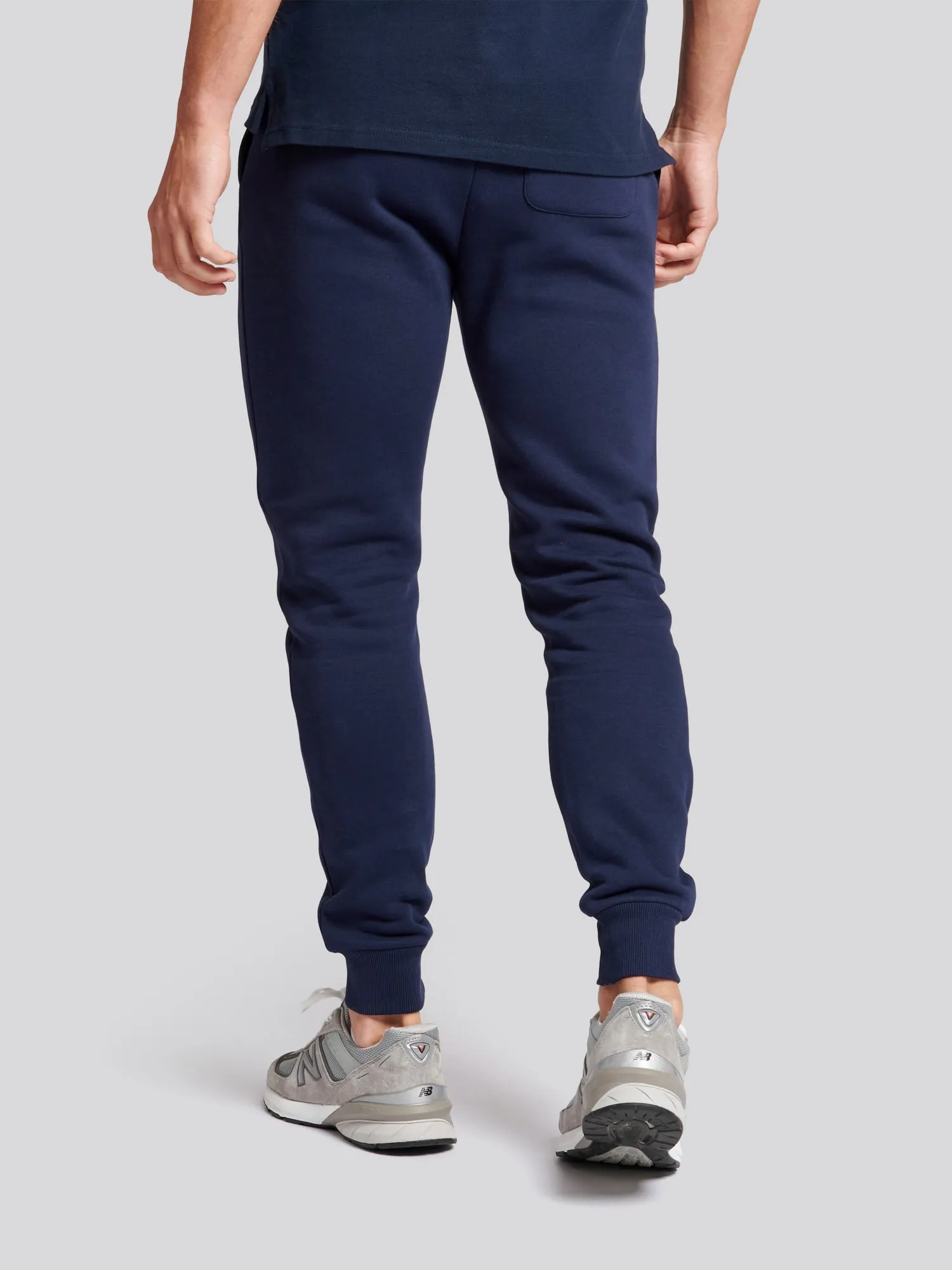 Mens Fleece Joggers in Navy Blazer Yellow DHM