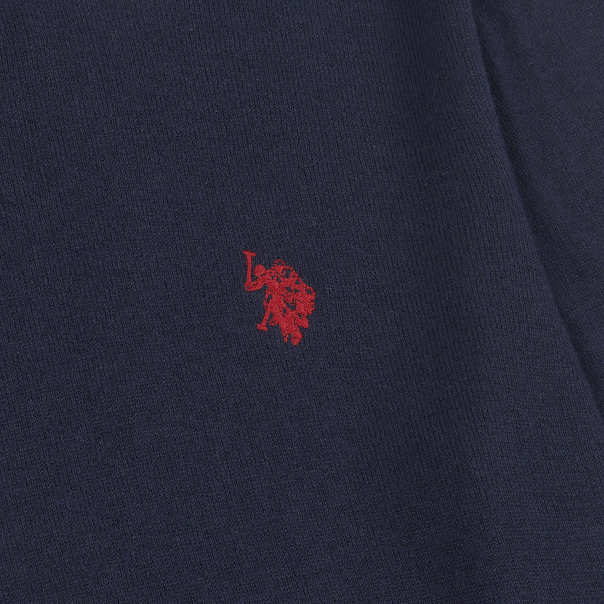 Mens Lightweight Crew Neck Jumper in Navy Blazer / Haute Red