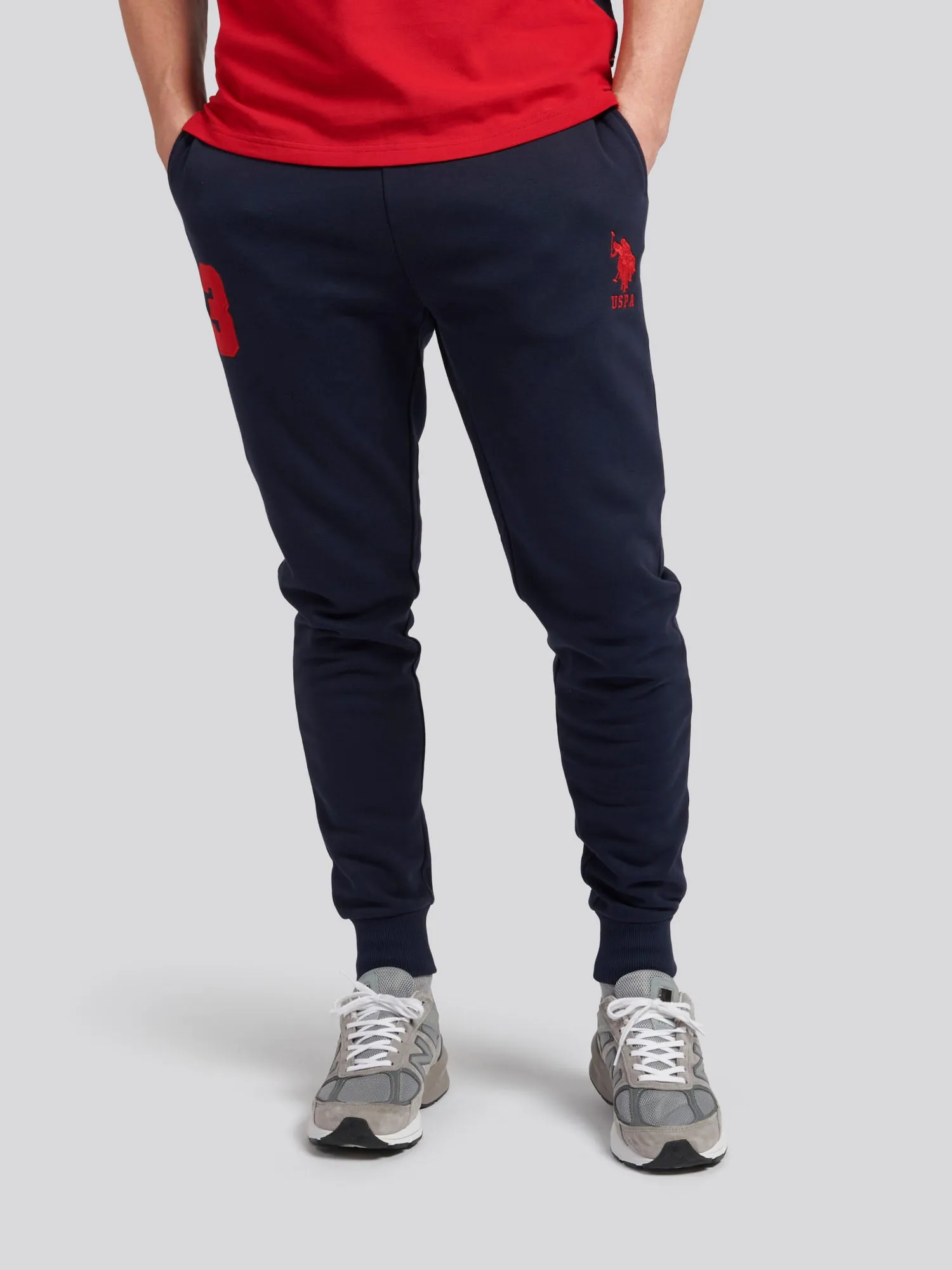 Mens Player 3 Joggers in Navy Blazer Red DHM