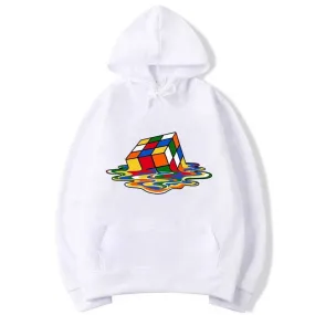 Men's Winter Daily Hip-Hop Fashion Magic Square O-Neck Hoodie