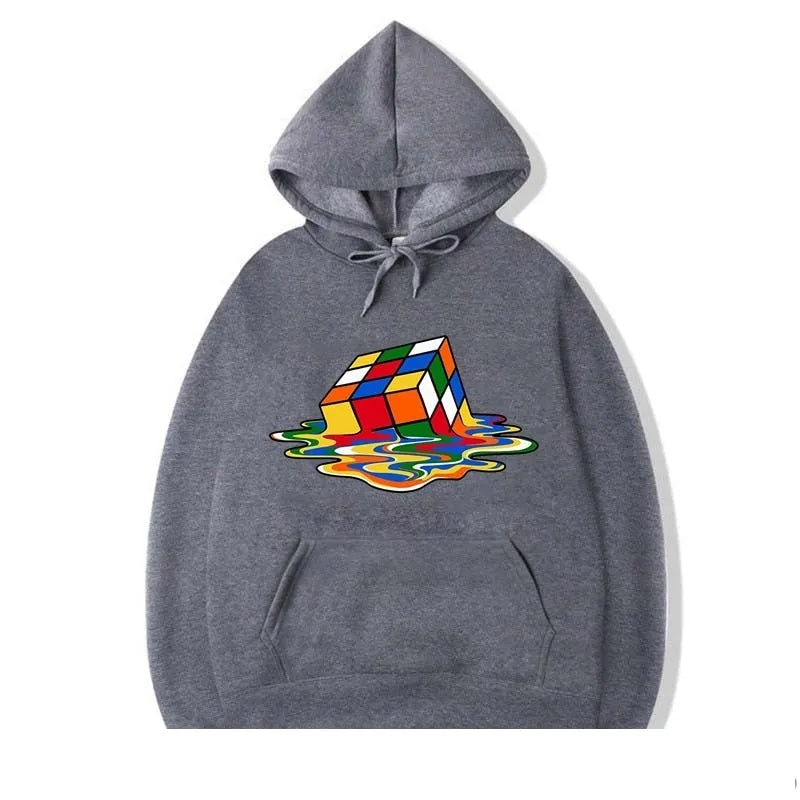 Men's Winter Daily Hip-Hop Fashion Magic Square O-Neck Hoodie