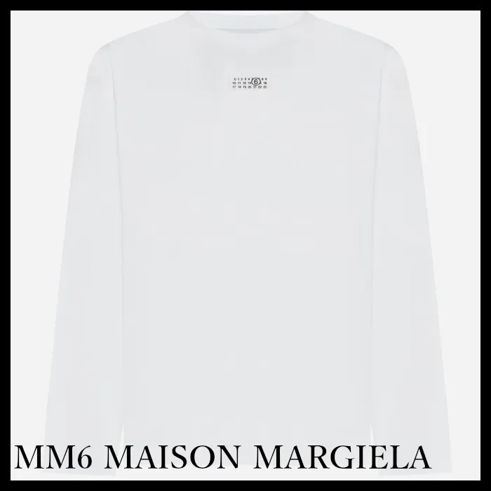 MM6 Maison Margiela  |Crew Neck Street Style Long Sleeves Plain Cotton