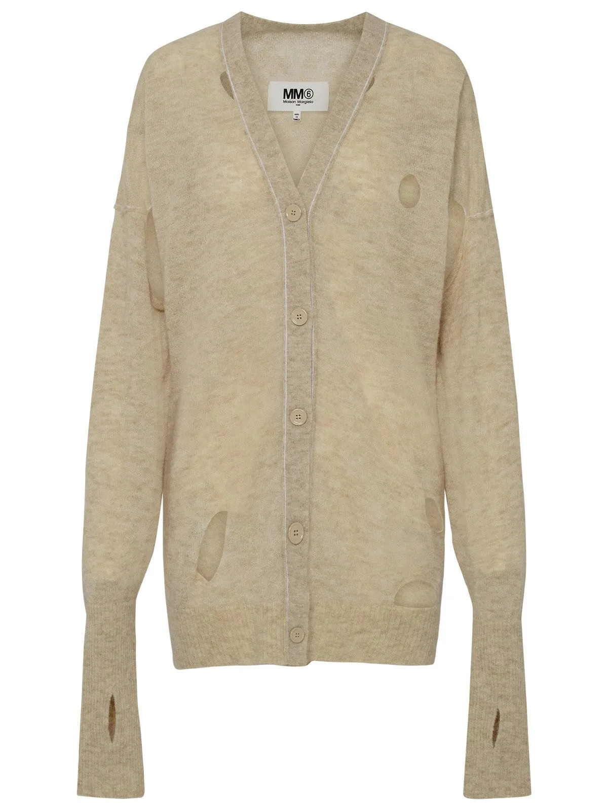 MM6 Maison Margiela Distressed Cardigan