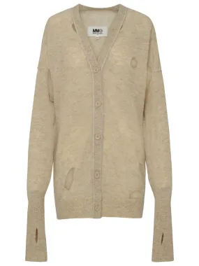 MM6 Maison Margiela Distressed Cardigan