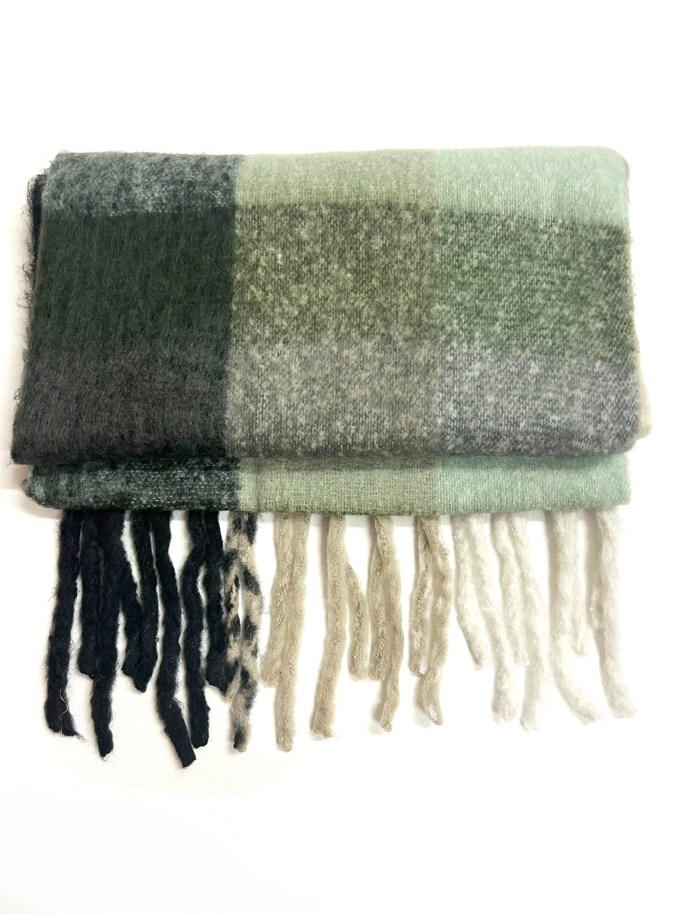 Mohair Green Swatch scarf