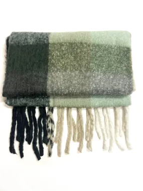 Mohair Green Swatch scarf