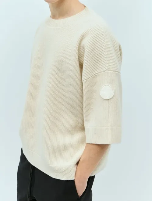 MONCLER  |Crew Neck Pullovers Wool Street Style Collaboration Plain